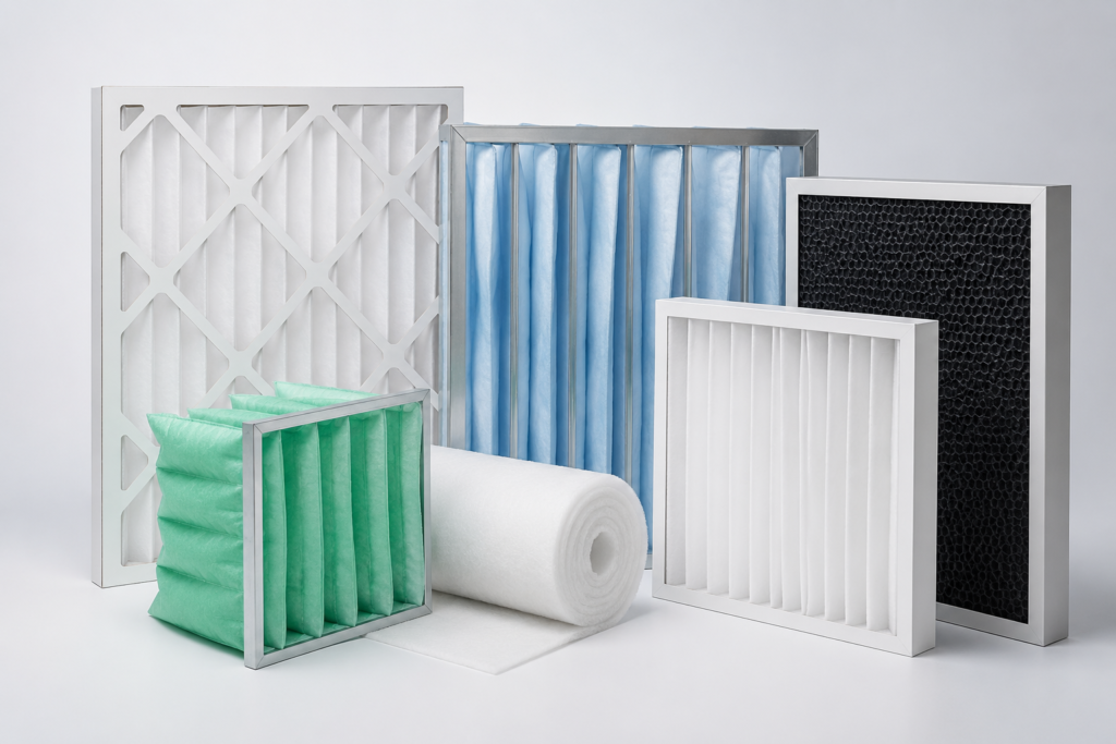 HVAC Air filters showcased in clean arrangement